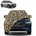 Exter 100% Waterproof Car Cover | Dustproof Sun Protection Cover | Soft Cotton Lining | Triple Stitched | Mirror Pocket | Antenna Pocket | All Weather Body Cover (Army)