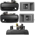 Exterior Door Handle & Interior Door Handle Set Compatible with 1995-2000 Toyota Tacoma,Replaces# 69220-35020, 69210-35020,6909035010