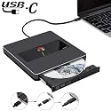 External CD DVD Drive USB3.0 NOLYTH USB C Superdrive CD DVD Burner Player Writer Optical Drive Compatible with Apple Mac MacBook Pro Air iMac Laptop and windows10 (Gold)