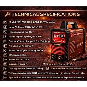 extra 200 inverter single phase mma welding machine 200a hot start anti-stick adjustable arc force vrd amp igbt technology  220v 15 electrodes from 16mm to 50mm  2 year warranty