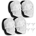Extra Large 3D Skull Ice Cube Mold Silicone Ice Molds for Whiskey Ice Cube Trays with Funnel for Big Mouth Cup Skull Ice Maker with Resin Chocolate sugar Whiskey Ice Mold for Parties (4 PCS)