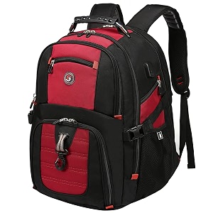 shrradoo extra large 50l travel laptop backpack with usb charging port fit 17 inch laptops for men women