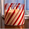 Extra Large Flameless Candles with 3 Wicks, 6"x6" Glass Battery Operated