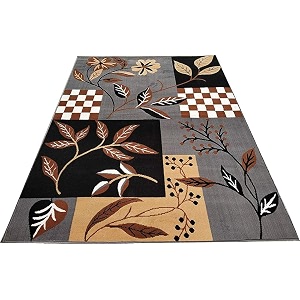 extra large floral multi-color area rug 8x11 feet 240x330 cm - anti-slip backing carpet for large living room hall home decor
