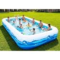 Extra Large Inflatable Pool for Adults, 165"x76"x22" Full-Sized Blow Up Pool with 0.6mm PVC & Cute Animal Print, Big Family Swimming Pool for Backyard Outdoor Summer Water Party