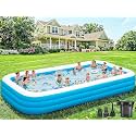 Extra Large Inflatable Pool for Adults, 180"x76"x22" Oversized Thickened Swimming Pool with Air Pump, Full Size Family Big Blow Up Pools for Backyard Garden Lawn Indoor Outdoor Summer Water Party