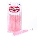 Extra Large Rock Candy Sticks: 12 Pink Cherry Lollipop - Individually Wrapped - Crystal Rock Candy Sticks for Party Favors, Candy Buffet, Birthdays, Weddings, Receptions, Bridal and Girl Baby Shower