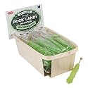 Extra Large Rock Candy Sticks: 24 Watermelon Lollipop - Light Green on Sticks - Individually Wrapped - Ideal for Buffet, Birthdays, Weddings, Receptions and Baby Shower - Old Fashioned Espeez