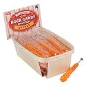 Extra Large Rock Candy Sticks: 24 Orange Rock Candy Sticks - Individually Wrapped for Party Favors, Candy Buffet, Showers, Receptions, Old Fashioned Espeez Bulk Candy on a Stick