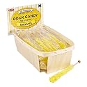 Extra Large Rock Candy Sticks: 24 Banana Lollipop - Yellow Rock Candy Sticks - Individually Wrapped - Espeez Rock Candy Sticks for Candy Buffet, Birthdays, Weddings, Receptions and Baby Shower