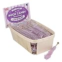 Extra Large Rock Candy Sticks: 24 Lavender Rock on Sticks - Tutti-Frutti - Individually Wrapped for Party Favors, Ideal for Buffet, Showers, Receptions, Old Fashioned Espeez Bulk on a Stick
