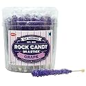Extra Large Rock Candy Sticks: 36 Purple Crystal Rock Candy Sticks - Grape - Individually Wrapped for Party Favors, Candy Buffet, Showers, Receptions, Bridal and Baby Showers