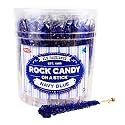 Extra Large Rock Candy Sticks: 36 Navy Blue Crystal Rock on Sticks - Blueberry - Individually Wrapped for Party Favors, for Buffet, Showers, Receptions, Bridal and Baby Showers - Old Fashioned Espeez