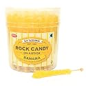 Extra Large Rock Candy Sticks: 48 Banana Lollipop - Yellow Rock Candy Sticks - Individually Wrapped - Espeez Rock Candy Sticks for Candy Buffet, Birthdays, Weddings, Receptions and Baby Shower