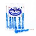 Extra Large Rock Candy Sticks: 6 Blue Raspberry Lollipop - Individually Wrapped Blue Rock Candy Sticks - Espeez Rock Candy Sticks for Candy Buffet, Birthdays, Weddings, Receptions and Baby Shower