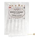 Extra Large Rock Candy Sticks: 6 White Rock Candy Sticks - Original - Individually Wrapped for Party Favors, Candy Buffet, Showers, Receptions, Old Fashioned Espeez Bulk Candy on a Stick