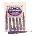 Extra Large Rock Candy Sticks: 6 Purple Rock Candy Sticks - Grape - Individually Wrapped for Party Favors, Candy Buffet, Showers, Receptions, Old Fashioned Espeez Bulk Candy on a Stick