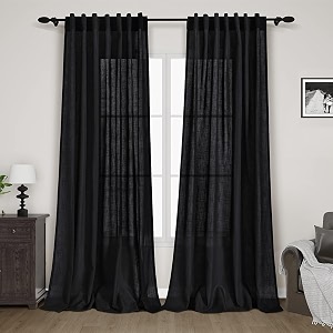 Extra Long Black Curtain 102 inches Long