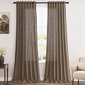 Extra Long Light Brown Curtain 108 Inches