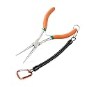 7 Inches Extra Long Needle Nose Pliers Serrated Jaw, with Lanyard