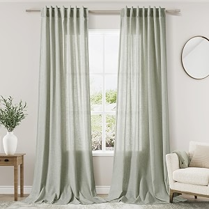 Extra Long Sage Green Curtain 2 Panels