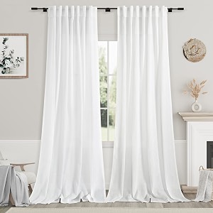 Extra Long White Curtain 108 inches Long
