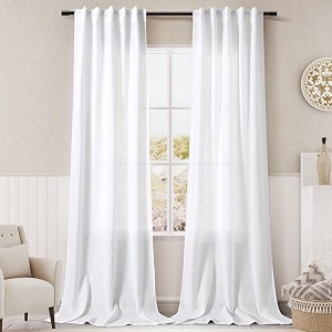 Extra Long White Curtain 108 inches Long