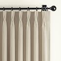 Extra Short Blackout Thick Natural Linen Curtains 45 Inches Long for Kitchen Windows, Memory Shape Pinch Pleated Double Layer Mini Curtain Thermal Energy Efficient Cottage Core Drapes 2 Panels Taupe