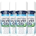 Extra Strength Colloidal Silver Gel 30ppm with Aloe Vera - pH Balanced Structured Silver - & Relieve - (4 Pack)