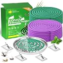 Extra Strong Mosquito Repellent Coils, 28 Pack Large Outdoor Coils for Patios and Camping, DEET Free, Long Lasting 7 to 8 Hours Burning Time, Effective Outdoor Insect Bug Control Portable Incense