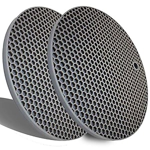 extra thick silicone trivets heat resistant pot holder and oven mittstrivets for hot dishesnonslip insulation honeycomb rubber hot pads for countertopmulti-purpose mats2 pack silicone gray