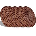 Extra Thick Silicone Trivets Pot Holder and Oven Mitts, Heat Resistant Trivets for Hot Dishes,Nonslip Insulation Honeycomb Rubber Hot Pads for Countertop,Multi-Purpose Flexible Mats,Set of 5 Coffee