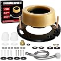 Extra Thick Toilet Wax Ring Replacement Kit with Flange & 16in Supply Line