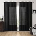 Extra Wide 100 Inch Linen Curtains for
