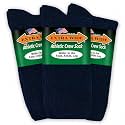 Extra Wide Athletic Crew Socks - 3 Pack, Up to 6E, Non-Binding, Made in USA