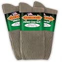 Extra Wide Athletic Crew Socks - 3 Pack, Up to 6E, Non-Binding, Made in USA
