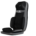 Massage Chair Pad with Heat, 10 Kneading Nodes, 3-Speed Vibration, Remote Control, Back and Neck Massager, Black