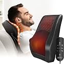Shiatsu Back and Neck Massager Pillow with Heat – Ergonomic Lumbar Support Cushion for Pain Relief – Deep Tissue Kneading Massage for Home, Office, or Car Use – Adjustable Intensity & Remote Control