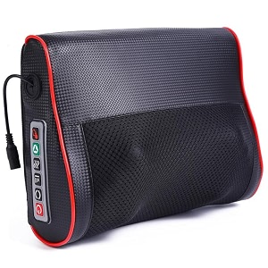 shiatsu neck and back massager with heatelectric deep tissue kneading neck and shoulder massagebest gifts for women men mom dad mothers fathers day birthday gift small pillow red