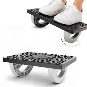 extrawish under desk foot rest with massage rollers ergonomic rocking design foot rest furniture accessories plastic