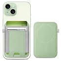 ExtreLife For Magsafe Wallet, Strongest Magnetic Wallet for iPhone 17/16/15/14/13/12 Series, Magnetic Card Holder with 2 Card Slots, RFID Blocking, Vegan Leather, Hold 7 Cards, Light Green