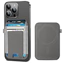ExtreLife For Magsafe Wallet, Strongest Magnetic Wallet for iPhone 17/16/15/14/13/12 Series, Magnetic Card Holder with 2 Card Slots, RFID Blocking, Vegan Leather, Hold 7 Cards, Gray