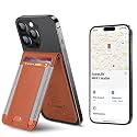 for Magsafe Wallet Works with Apple Find My, Leather Magnetic Phone Wallet