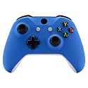 eXtremeRate Blue Soft Touch Front Housing Shell Case for Xbox One S/X Controller, Comfortable Replacement Kit Faceplate Cover for Xbox One Wireless Controller Model 1708