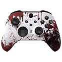 eXtremeRate Blood Zombie Replacement Faceplate Cover for Xbox One Elite Controller Series 2 (Model 1797), Soft Touch Front Housing Shell Case &amp; Accent Rings for Xbox Elite Series 2 Core Controller