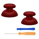 eXtremeRate Carmine Red Replacement Thumbsticks for PS5 Controller, Custom Analog Stick Joystick for PS4 Controller Universal
