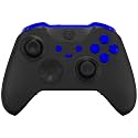 eXtremeRate Chrome Blue Replacement Buttons for Xbox One Elite Series 2 Controller, LB RB LT RT Bumpers Triggers ABXY Start Back Sync Profile Keys for Xbox Elite Series 2 Core Controller Model 1797