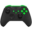eXtremeRate Chrome Green Replacement Buttons for Xbox One Elite Series 2 Controller, LB RB LT RT Bumpers Triggers ABXY Start Back Sync Profile Keys for Xbox Elite Series 2 Core Controller Model 1797