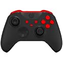 eXtremeRate Chrome Red Replacement Buttons for Xbox One Elite Series 2 Controller, LB RB LT RT Bumpers Triggers ABXY Start Back Sync Profile Keys for Xbox Elite Series 2 Core Controller Model 1797