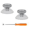eXtremeRate Clear Black Replacement Thumbsticks for Xbox Series X/S Controller, for Xbox One Standard Controller Analog Stick, Custom Joystick for Xbox One X/S/Elite Controller